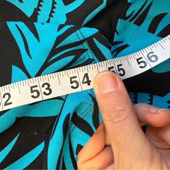 Majora maxi dress Blue & Black floral printed Backless stretchy women's Medium - Picture 8 of 10